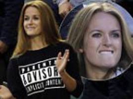 Parental Advisory - Explicit Content: Kim Sears pokes fun at THAT foul-mouthed outburst with joke top as fiancé Andy Murray goes for glory in Melbourne